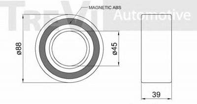 TREVI AUTOMOTIVE wb1713 -  Комплект подшипника ступицы колеса